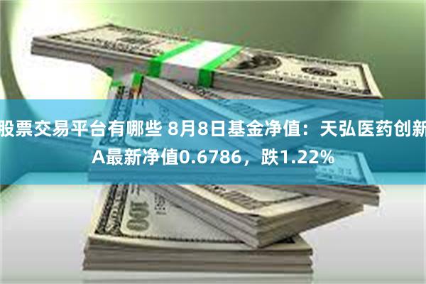 股票交易平台有哪些 8月8日基金净值:天弘医药创新A最新净值0.6786,跌1.22%
