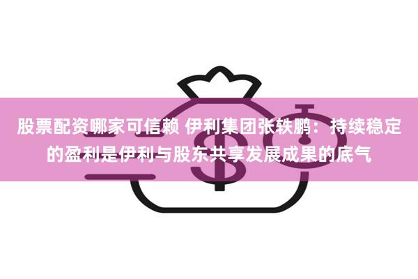 股票配资哪家可信赖 伊利集团张轶鹏：持续稳定的盈利是伊利与股东共享发展成果的底气