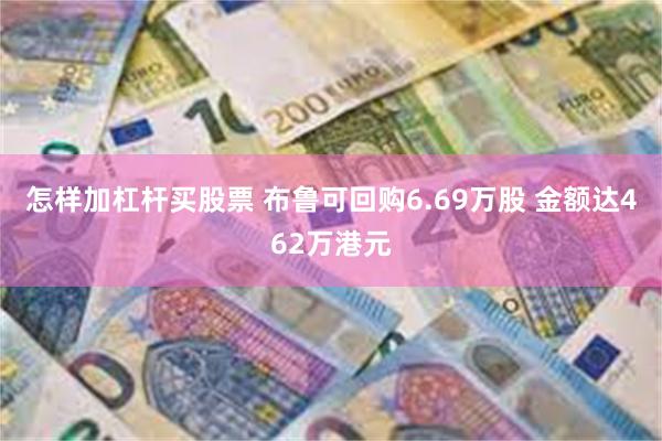 怎样加杠杆买股票 布鲁可回购6.69万股 金额达462万港元